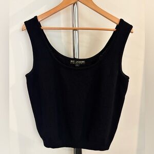 St. John Classic Black Tank Top